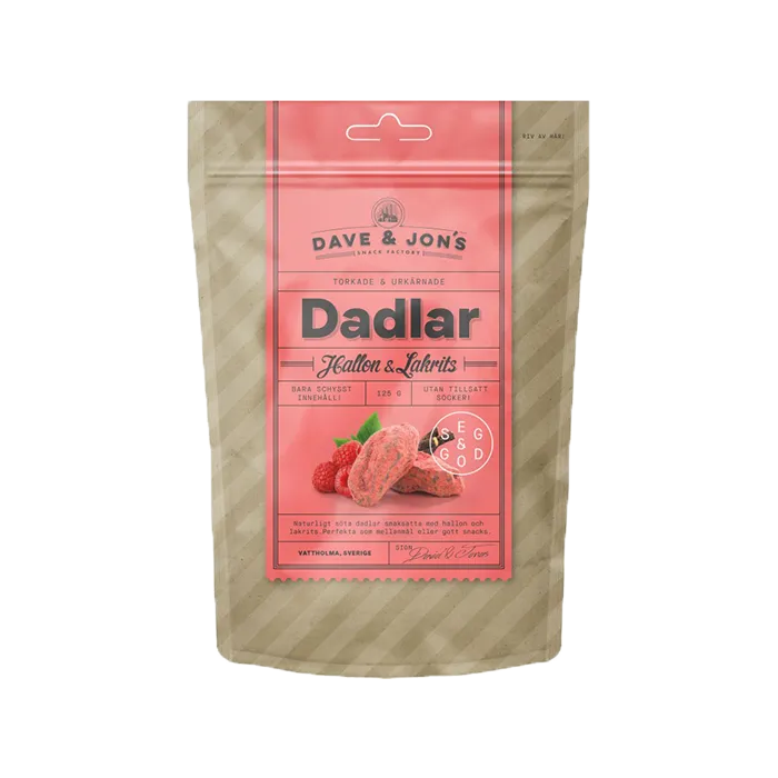 Dave & Jon's - Raspberry & Licorice Dates (125 g)